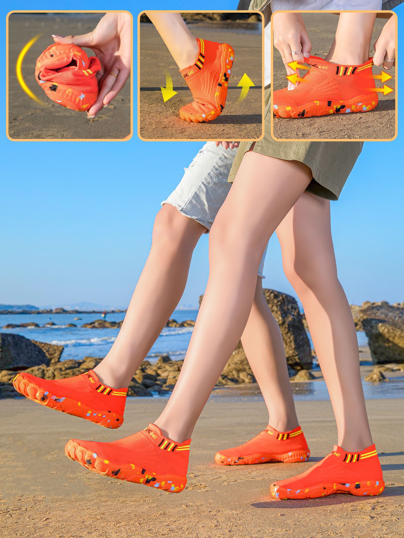 Zapatos de nadar transfronterizos de venta caliente Amazon zapatos de hombre y mujer zapatos de pareja al aire libre descalzo