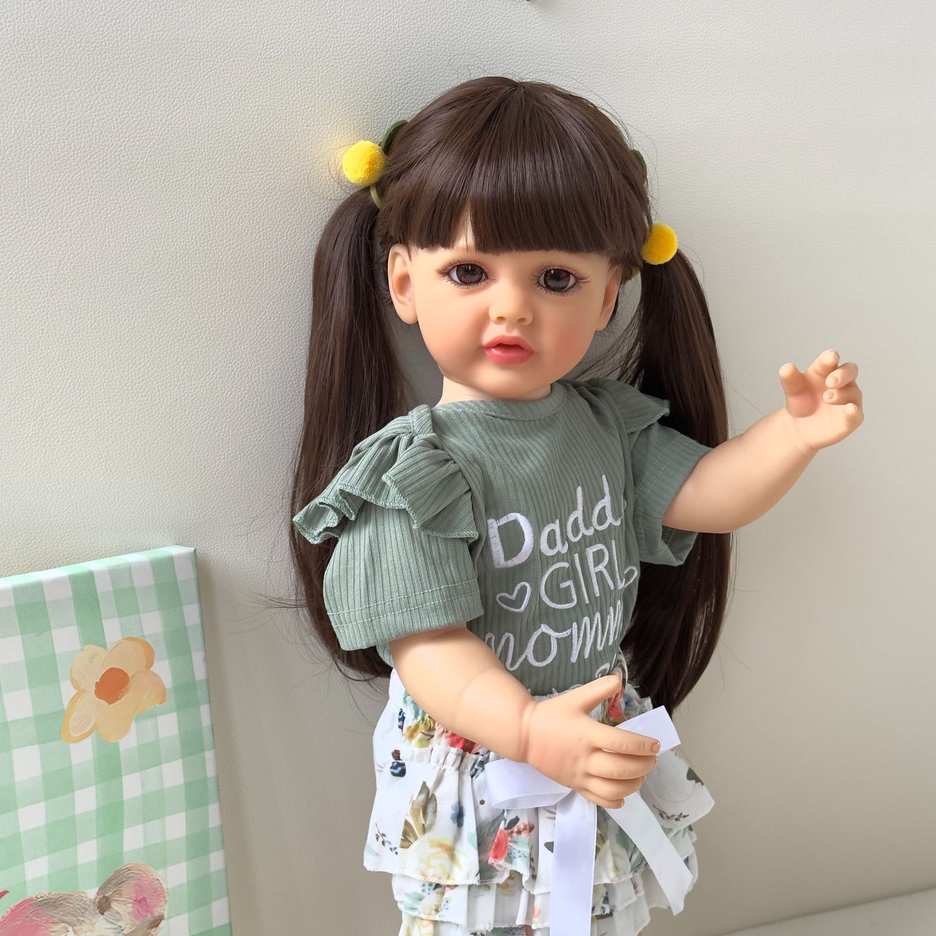 NPK productos genuinos 55cm hoja de loto manga corta completa simulación de pegamento muñeca Betty transfronteriza