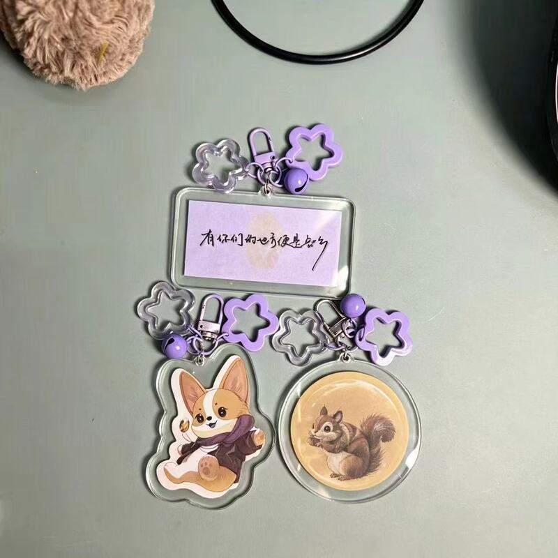 Acrylic photo keychain for babies, children, couples, DIY cute commemorative bag pendant