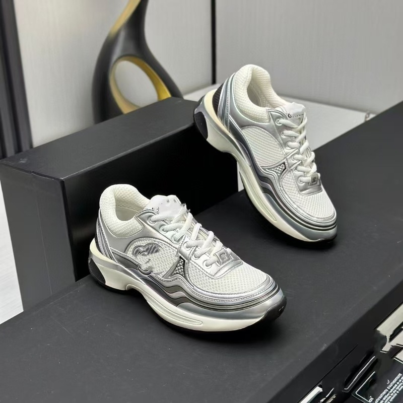 欧货厚底运动鞋女休闲粉色2025年春季新款银角轻便小白鞋老爹鞋女|undefined