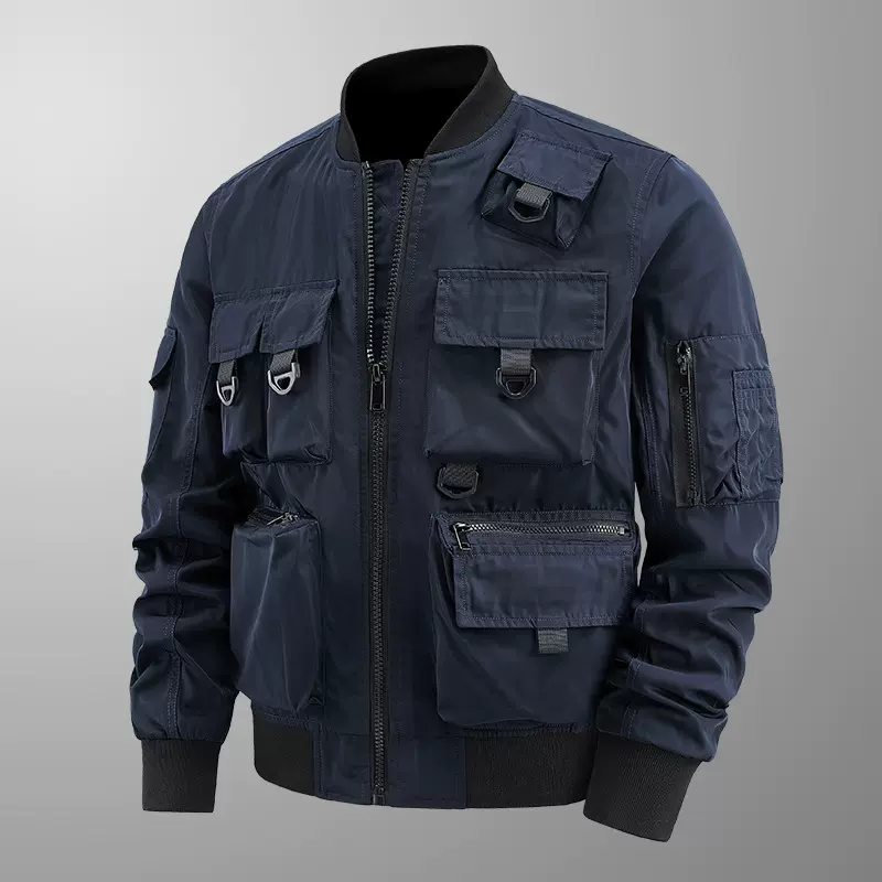 新款2026年夹克男休闲美式复古飞行服服多口袋外套机能夹克时尚潮