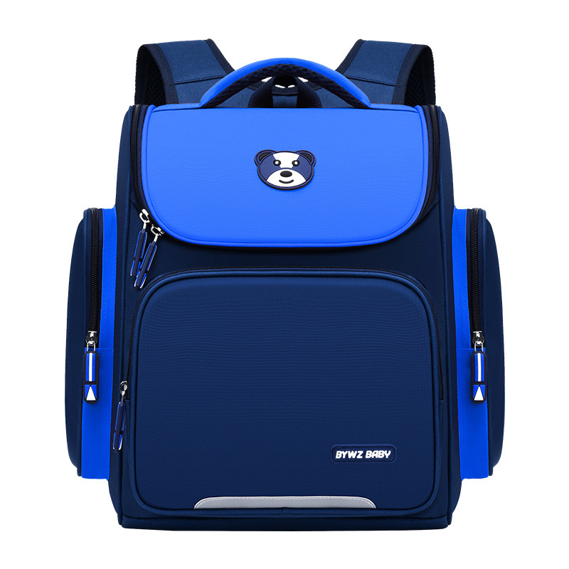 Mochila para estudiantes de primaria Mochila para hombres y mujeres para el grado 1-3-6 bolsa de espacio para niños que reduce la carga impermeable protección de la columna vertebral logotipo impreso