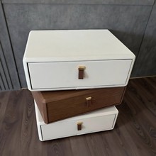 意式极简实木旋转床头柜主卧网红床边柜设计师创意边几轻奢储物柜