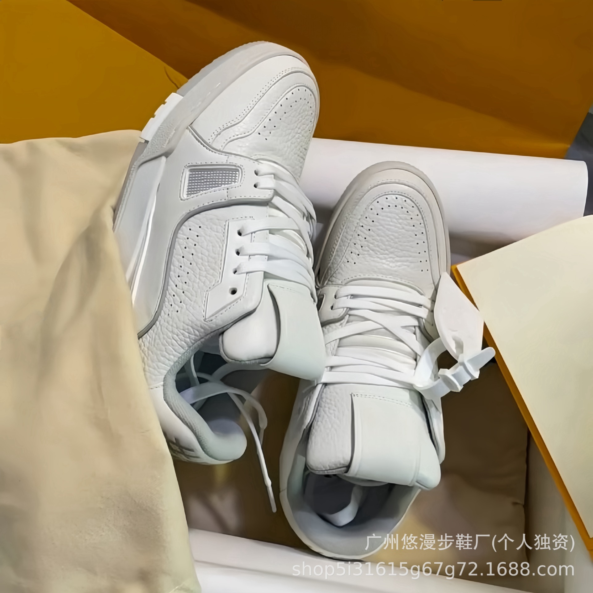 Versión de gama alta de zapatillas de cemento blanco modelos de pareja de zapatos casuales de moda de todo fósforo zapatos blancos de cuero bajo de suela gruesa de presbitas