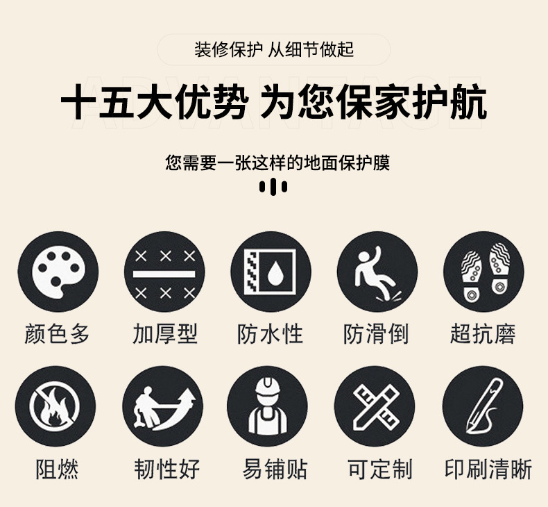 编织布地面保护膜详情页