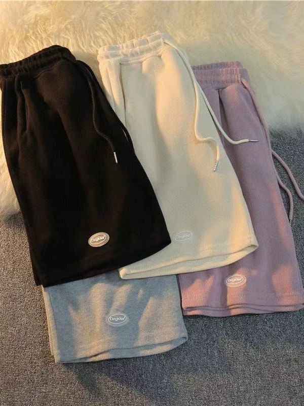Спортивные шорты, летние брюки, oversize, высокая талия, плюс размер, свободный крой