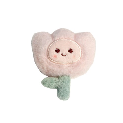 New cartoon plush three-dimensional flower brooch, cute smiling face, tulip scarf, slippers, headwear, mobile phone case decoration
