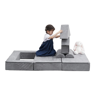 Best-selling children's amusement soft sofa 11-piece suede compressed soft and comfortable