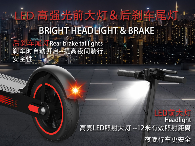Overseas warehouse delivery of 500W high-power electric scooters 10inch with honeycomb tires, cross-border export to Europe and America from the source factory