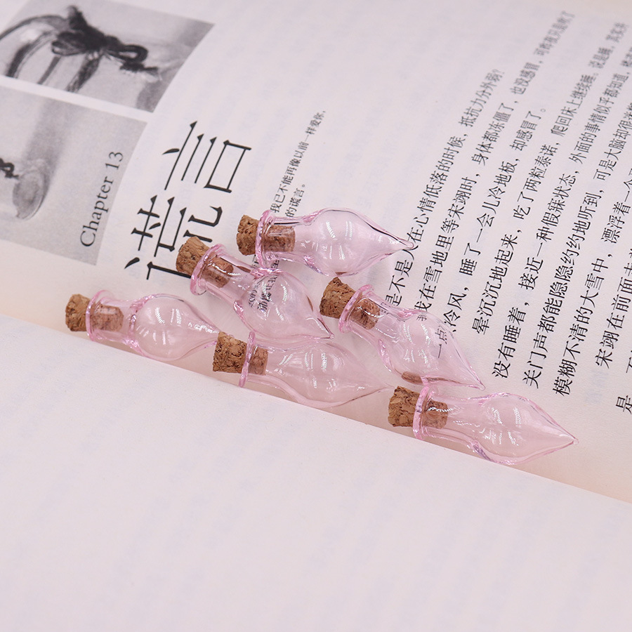 5g Weight Ornaments Jewelry Making Type 2.5-3CM Jewelry Making Size Drift bottle Classification 1 Piece Quantity Wooden plug, Glass Material Geometric Pattern Simple Style Style 1 Piece 2.5-3CM Wooden Plug Glass Geometric Drift Bottle 8