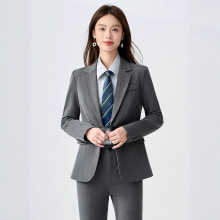 灰色西装套装女2025秋季新款职业装气质女神范正装西服外套工作服