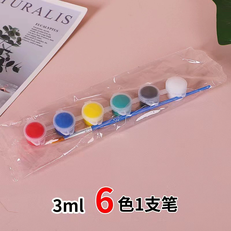6 Color 3ml акриловая краска для детей 6 слитный детский сад ученик рисования рисование граффити diy гипсовая краска