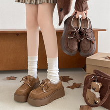 复古百搭增高厚底勃肯鞋女2025新款秋季棕色软底英伦风乐福单鞋子