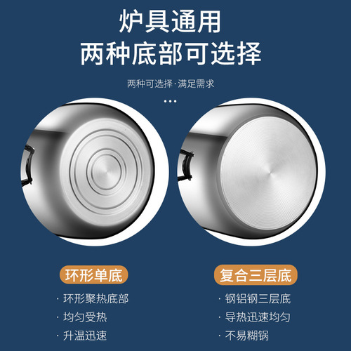 Large Capacity Explosion Proof Commercial Electric Stove Gas Universal Stainless Steel Double Base Pressure Cooker for Home Use