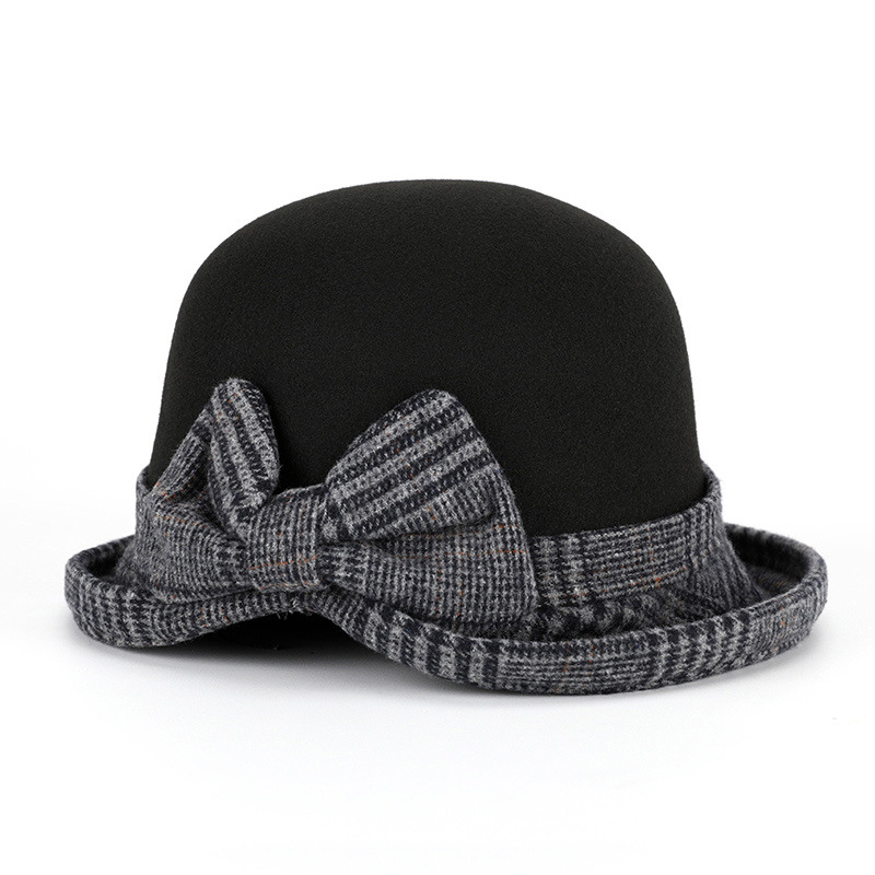 Sombrero de las mujeres otoño e invierno nuevo sombrero de lana de las mujeres moda plegable suave conformación cúpula caliente cuenca sombrero al por mayor