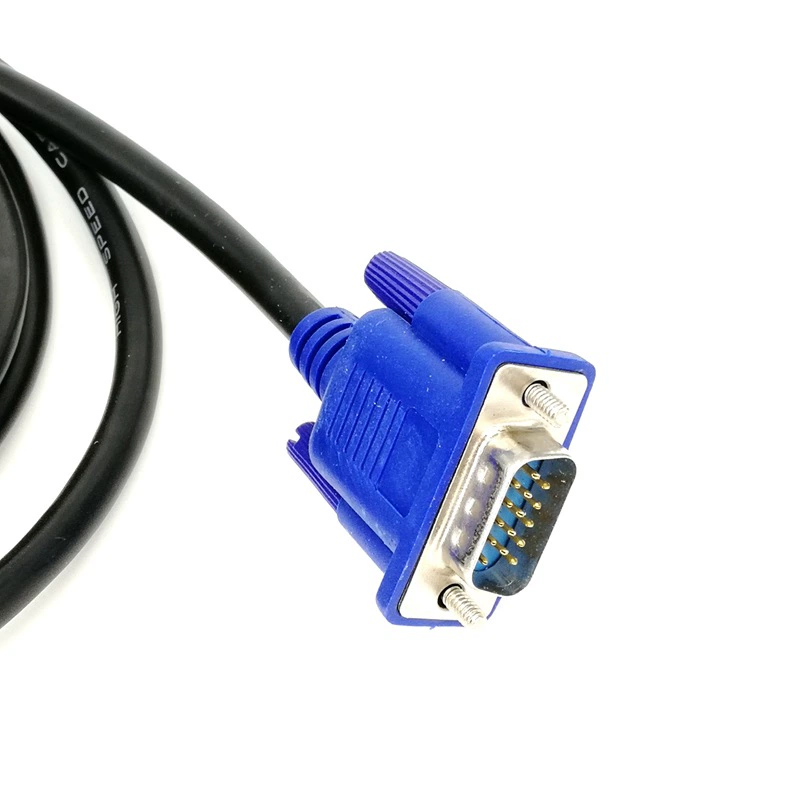 Производитель VGA кабелей: черная линия с синей головкой 3+2VGA кабель 1.5м VGA кабель для высококачественного соединения компьютера