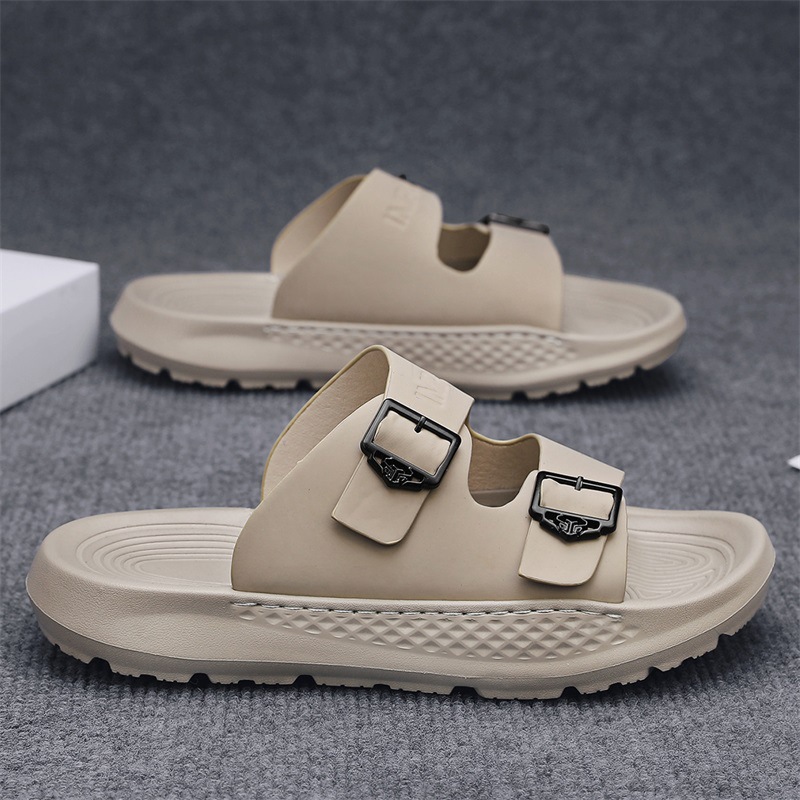 Sandalias romanas y pantuflas para hombre Sandalias y pantuflas para hombre verano casual para hombre 2025 nuevos zapatos de playa con diseño de hebilla