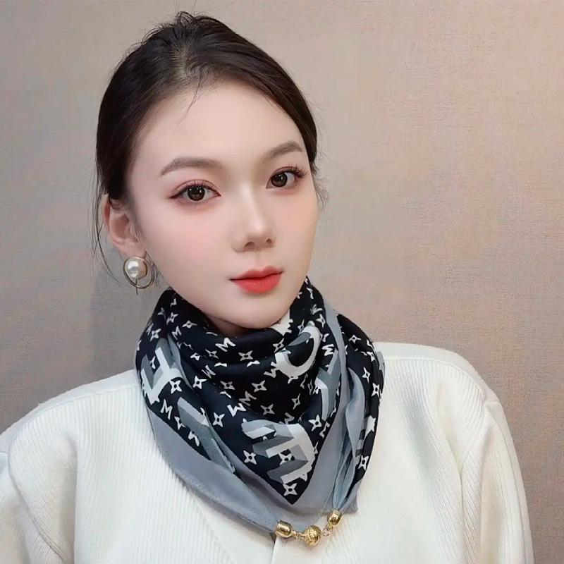 검은 별이 빛나는 하늘 + 자석 버클 스카프