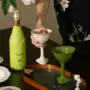 手工家用高脚陶瓷牛奶杯