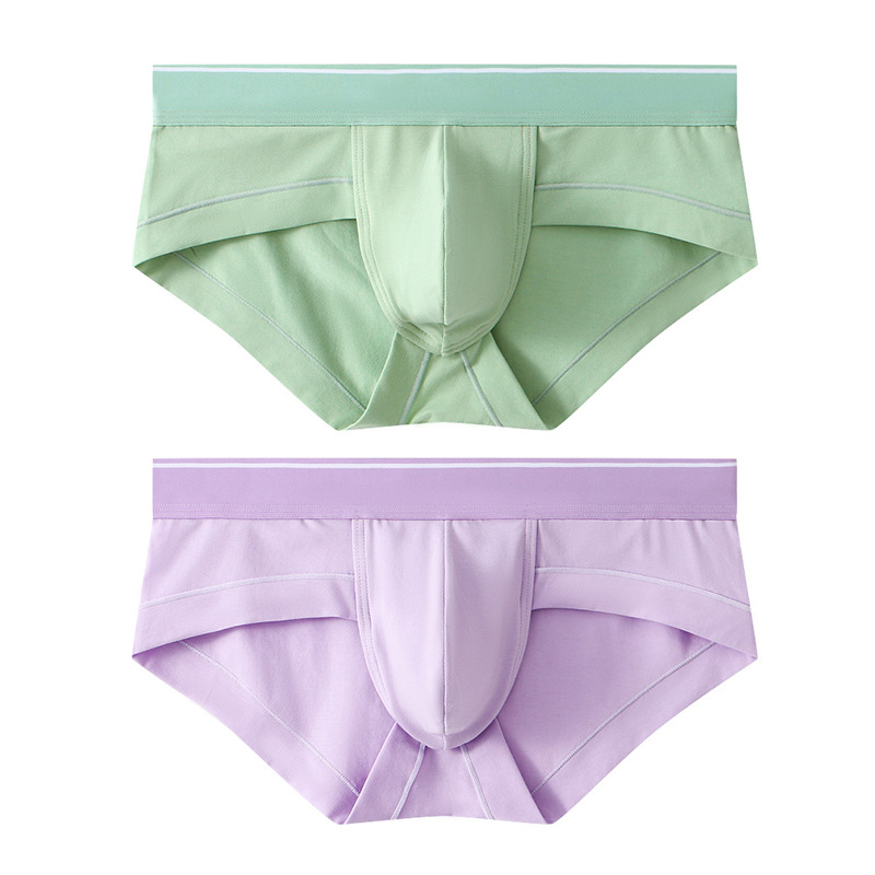 Pantalones de algodón para hombres, pantalones de triángulo transpirables, bolsillos convexos en U, cintura baja, pantalones de triángulo jóvenes sexy para hombres