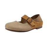 Верхний слой мягкие туфли для женщин для женщин 2025 Весна Новые плоские ботинки Birkenstock Retro Mary Jane Light Roth Roth