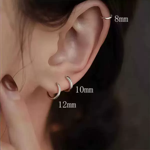 Cross-border titanium steel ear studs, designed for pierced ears, with a sophisticated and minimalist style, offering a touch of luxury and simplicity, suitable for both men and women