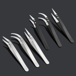 Electrician Tweezers, Anti-Static Tweezers, Ceramic Tweezers, Ceramic Clips, Insulated Non-Magnetic Component Clips, Acid-Resistant Experimental Tweezers