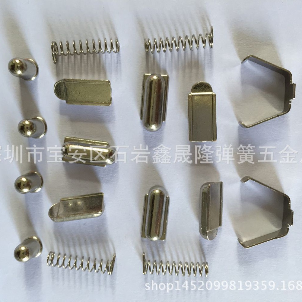 厂家锌合金负极分体弹片实心按键负极实心凸点蓝牙车充弹片
