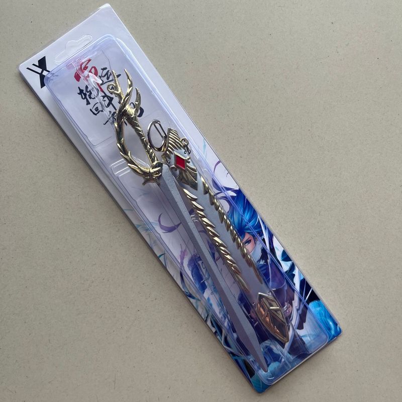 ダークゾーンブレイクアウト明刺繍春鞘 22.3cm 百連戦術剣モデル合金おもちゃ金属ペンダント|undefined