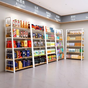 Tobacco and Wine Display Rack Display Rack Commercial Storage Rack Multi-Layer Storage Rack Snack Rack Shelf Second-Hand Free Shipping