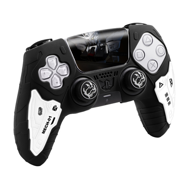 新しい ps5 ハンドルカバーメカスタイルシリコン保護カバー滑り止めと汗防止ゴムカバー P5 ゲームハンドルシリコンカバー|undefined