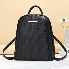 雙肩包女包2023新款韓版時尚旅行逛街學編織料個性大背包一件代發