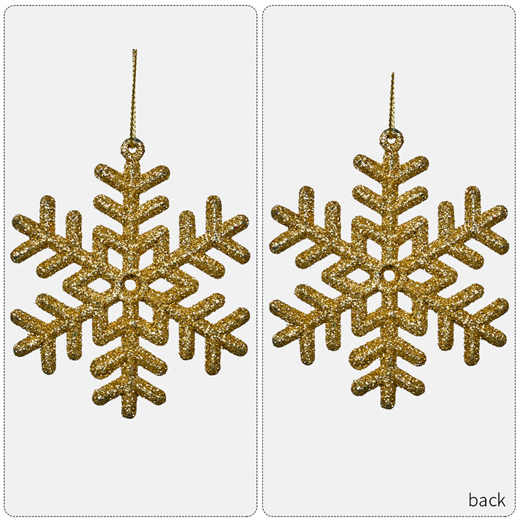 Christmas Snowflake Flakes 6-color Tree Decoration Wholesale Nihaojewelry display picture 1