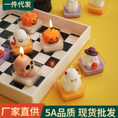 ハロウィンの香りのキャンドル、雰囲気のあるお土産、手作りのクロスボーダーフレグランスギフト、パンプキンゴーストの小さなティーライトオーナメント