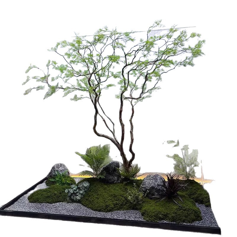 高端仿真羽毛枫叶树马醉木室内假树绿植造景装饰大型榕树橱窗植物|undefined