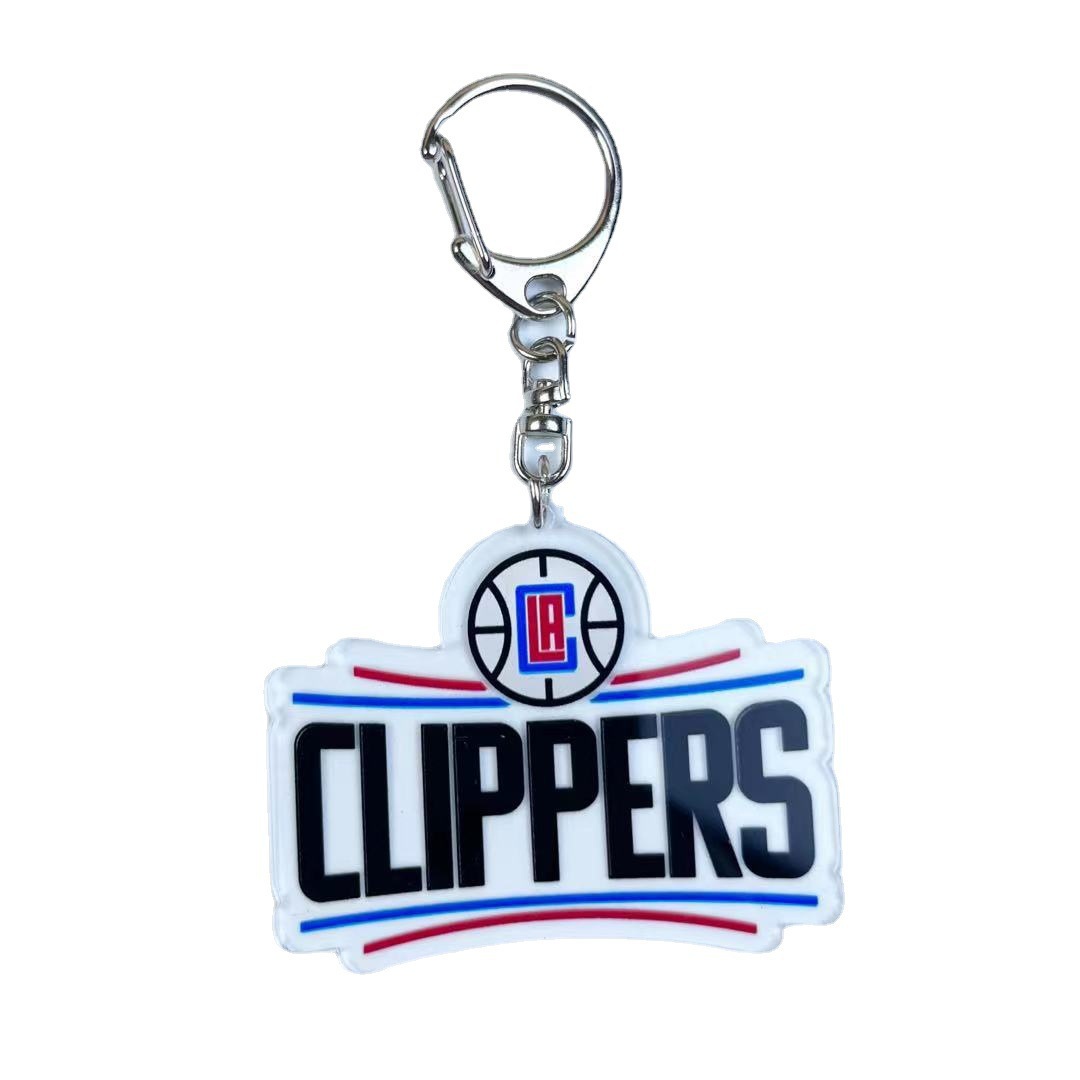 Colgar una guarnición Lakers Warriors net Clippers Cavaliers baloncesto llaveros mochila acrílico image 5