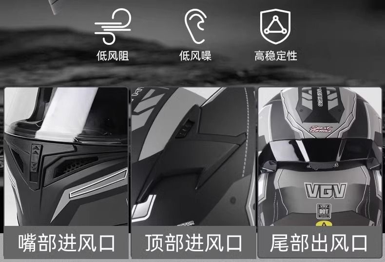 2024 New VGV3C Certified Motorcycle Helmet Flip Up Winter and Autumn