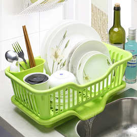 批发大号加厚塑料厨房放碗碟盘子餐具沥水收纳篮水槽滴水控水滤晾