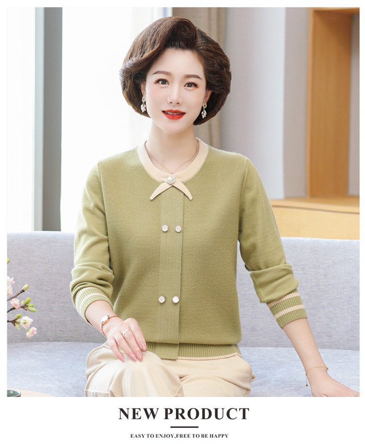 E5963 920K ÁO LEN NỮ TAIRYA ÁO LEN MÙA XUÂN THU ĐÔNG TRUNG NIÊN THỜI TRANG NỮ G03 SẢN PHẨM MỚI