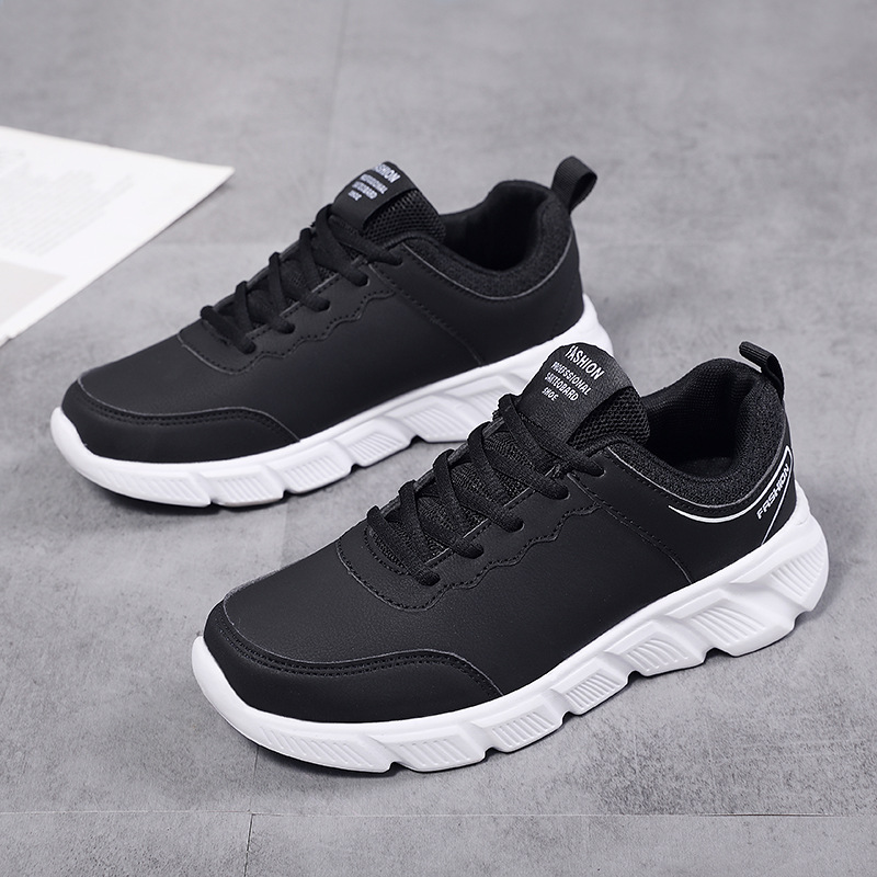 black lightweight universal non-slip sneakers for leisure flat with…