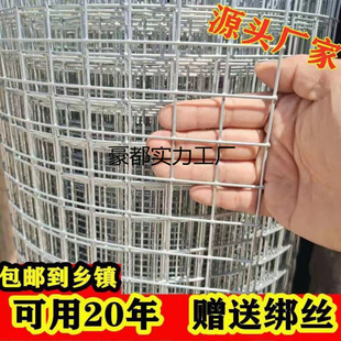 Hot-Dip Galvanized Anti-Rust Iron Wire Mesh Fence Breeding Net Thickened Steel Wire Mesh Chicken Net Guardrail Protective Net Iron Mesh Net