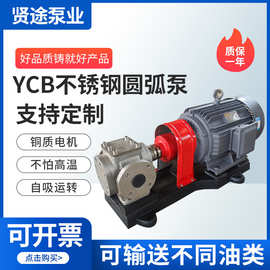 YCB圆弧齿轮泵现货供应304不锈钢齿轮泵 压力泵 电动增压燃油泵