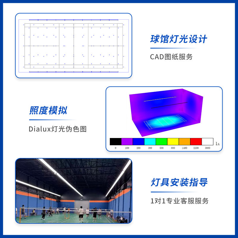 LED anti-deslumbramiento estadio de baloncesto interior sin sombra estadio de béisbol especial estadio de baloncesto sin costura estadio de bádminton luz