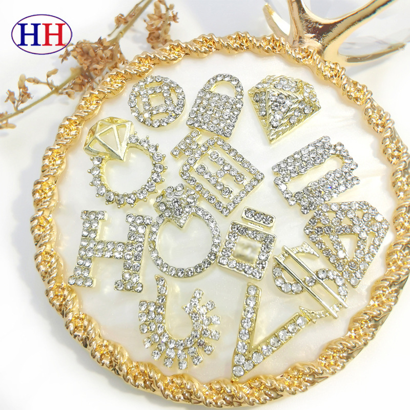 Transfronterizo europeo y americano diamante moda cartas completo diamante uñas joyería Chanel estilo dólar bolsa botella de perfume clavo Taladro