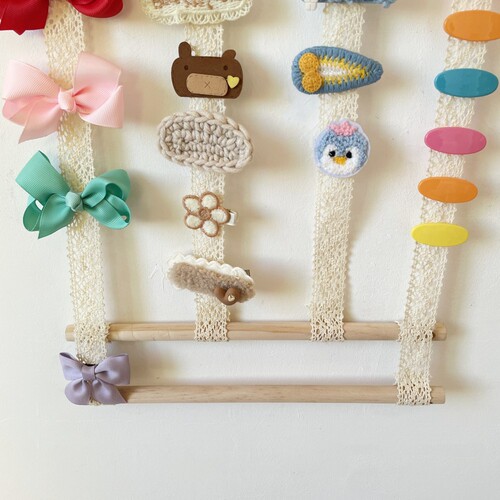Child Hair Clip Organizer, Girl Hair Accessories Hair Band Headwear Hair Clip Organizer Wall-Mounted Decorative Display Rack