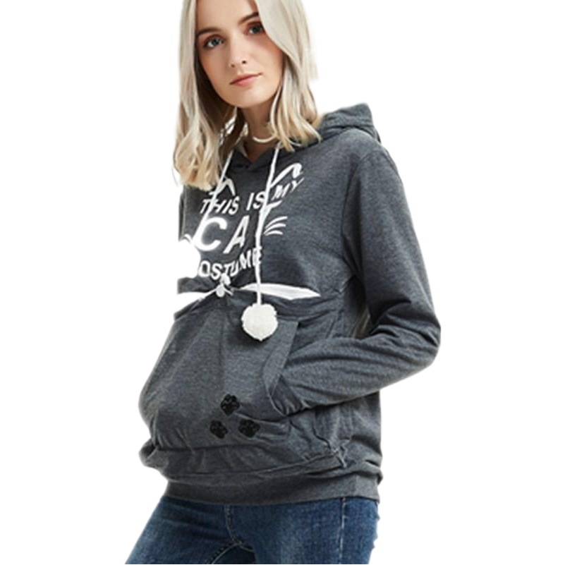 Carta transfronteriza impresa sudadera con capucha comercio exterior otoño e invierno popular mascota con capucha sudadera con capucha impresa