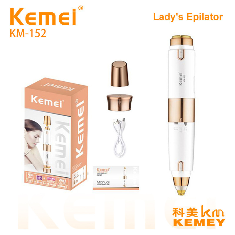 Kemei Women's Double-Headed Shaver Km-152 Private Area Shaver Pubic Hair Razor 2025 New Model