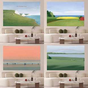 Simple Niche Art Ins Bedroom Art Background Cloth Background Wall Decorative Hanging Cloth Living Room Study Canvas Tapestry
