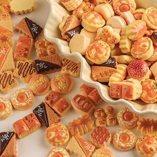 Simulation baked bun bread food play diy resin accessories cream glue hand hair clip mobile phone shell refrigerator decoration materials