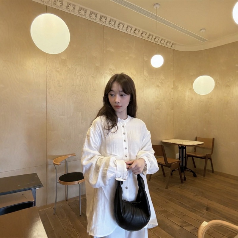 lemair*高定款腋下包小众高级感羊皮牛角包单肩腋下真皮可颂包女|undefined